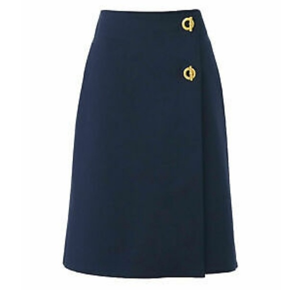 Tory Burch Dresses & Skirts - TORY BURCH navy blue A-line skirt size 12